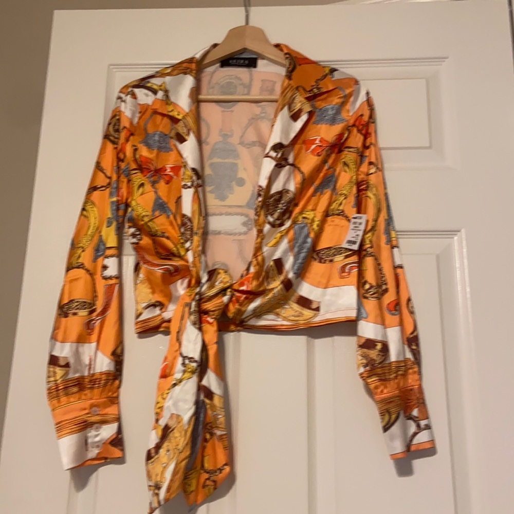 Tie front blouse